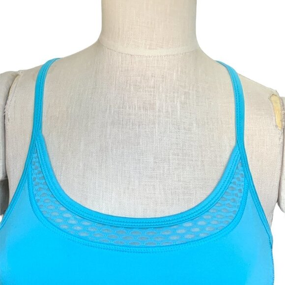 Kyodan Athletic Activewear Gym Yoga Tank Top Bra Shelf Turquoise XS Blue 60N - Picture 5 of 10